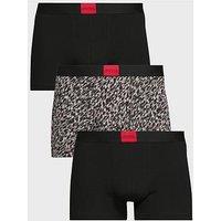 Hugo 3 Pack Galaxy Design Trunks - Dark Grey