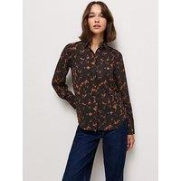 New Look Tortoiseshell Print Long Sleeve Shirt - Black