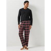Boss Mens Holiday Long Check Bottom Pyjama Gift Set - Red