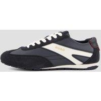 Hugo Hugo Mens Lytton Tenn Faux Leather Contrast Panel Low Trainers - Black