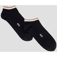 Boss 2 Pack Uni Stripe Crew Socks - Black