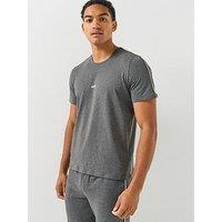 Boss Unique Global Stripe Taped Loungewear T-Shirt - Grey