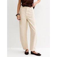 New Look Barrel Leg Jeans - Off White