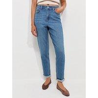 New Look Vintage Tint High Waisted Tori Mom Jeans - Blue