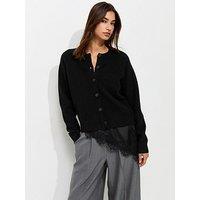 New Look Knitted Meet The Jean Raglan Cardigan - Black