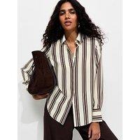 New Look Striped Long Sleeve Shirt - Brown