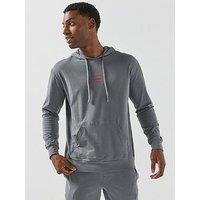 Hugo Laze Hoodie Relaxed Fit Loungewear Hoodie - Grey
