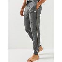 Boss Unique Global Stripe Taped Loungewear Bottoms - Grey