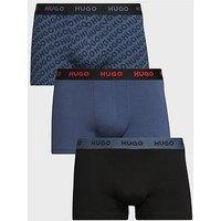 Hugo Triplet Design 3 Pack Trunks - Blue