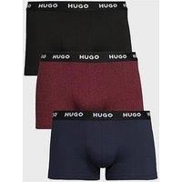 Hugo Triplet Design 3 Pack Trunks - Red