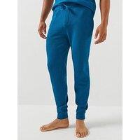 Boss Waffle Cuffed Loungewear Pants - Blue