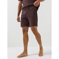 Boss Waffle Loungewear Shorts - Brown