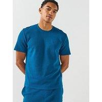 Boss Regular Fit Waffle Loungewear T-Shirt - Blue