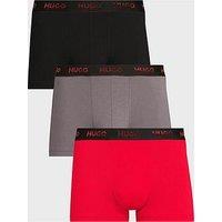 Hugo Bodywear Triplet 3 Pack Trunks - Red