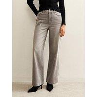 New Look Adalae High Waisted Wide Leg Jeans - Grey