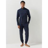 Boss Mens 365 Zip Through Stretch Pyjama Set - Blue
