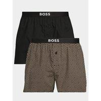 Boss Bodywear 2 Pack Woven Boxer (Navy/Blue Stripe)