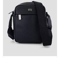 Boss Mens Ray Evo Faux Leather Look Zip Crossbody Bag - Black