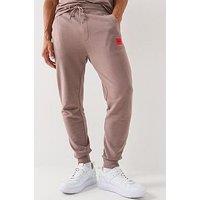 Hugo Doak212 Red Patch Logo Cuff Joggers - Brown