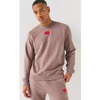 Hugo Diragol212 Red Patch Crew Sweatshirt - Brown