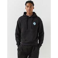 Hugo Mens Relaxed Fit Dice Logo Overhead Hoodie - Black