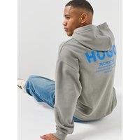 Hugo Blue Nazardo Loose Fit Hoodie - Dark Grey