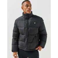 Hugo Mens Baltos2642 Padded Check Print Jacket - Black