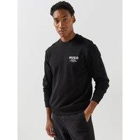 Hugo Mens Nespon Regular Fit Crew Neck Sweatshirt - Black