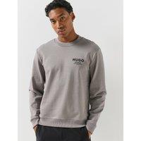 Hugo Mens Nespon Regular Fit Crew Neck Sweatshirt - Dark Grey