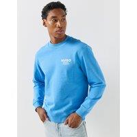 Hugo Mens Nespon Regular Fit Crew Neck Sweatshirt - Light Blue