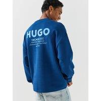 Hugo Mens Loose Fit Back Print Sweatshirt - Navy