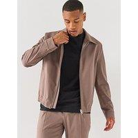 Hugo Hellys261X Smart Zip Through Overshirt - Brown