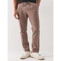Hugo Getlin251F3 Elasticated Waist Slim Fit Smart Trousers - Brown