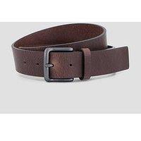 Hugo Mens Gaffney Smooth Leather Belt - Dark Brown