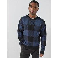 Hugo Blue Stuvee Knitted Jumper - Dark Blue
