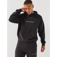 Hugo Datrihood Vintage Car Linear Logo Overhead Hoodie - Black