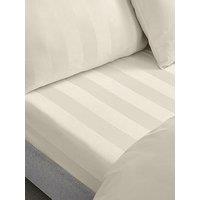 Catherine Lansfield So Soft Satin Stripe Fitted Sheet Cream