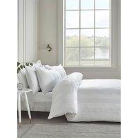 Catherine Lansfield So Soft Satin Stripe Duvet Set White