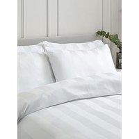 Catherine Lansfield So Soft Satin Stripe 4 Standard Pillowcase White