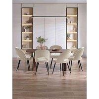 Julian Bowen Artemis Table & 6 Ella Onyx Chairs - Onyx Chairs