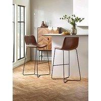 Julian Bowen Set Of 2 Joren Bar Stools