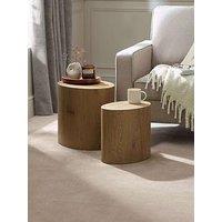 Julian Bowen Toba Nest Of Tables - Light Oak