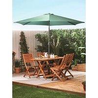 Vonhaus Dark Green 2.7M Steel Garden Parasol