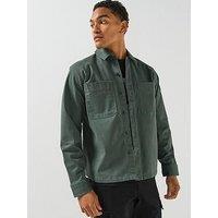 Boss Locky_4_M Moleskin Overshirt - Green