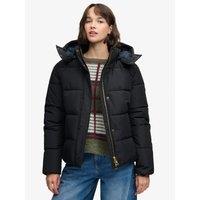 Superdry Womens Premium Hooded Puffer Jacket - Black