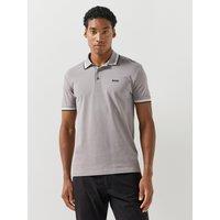 Boss Mens Paddy Regular Fit Tipping Polo Shirt - Grey