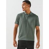 Boss Pe_Casts Shadow Cast Tipped Polo Shirt - Dark Green