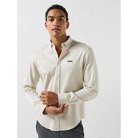 Boss Motion Regular Fit Long Sleeve Shirt - Light Beige