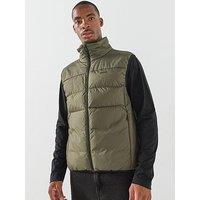 Boss Men'S Regular Fit Lightweight Quilted Gilet - Green