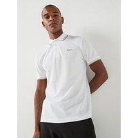 Boss Paddy Regular Fit Tipping Polo Shirt - White